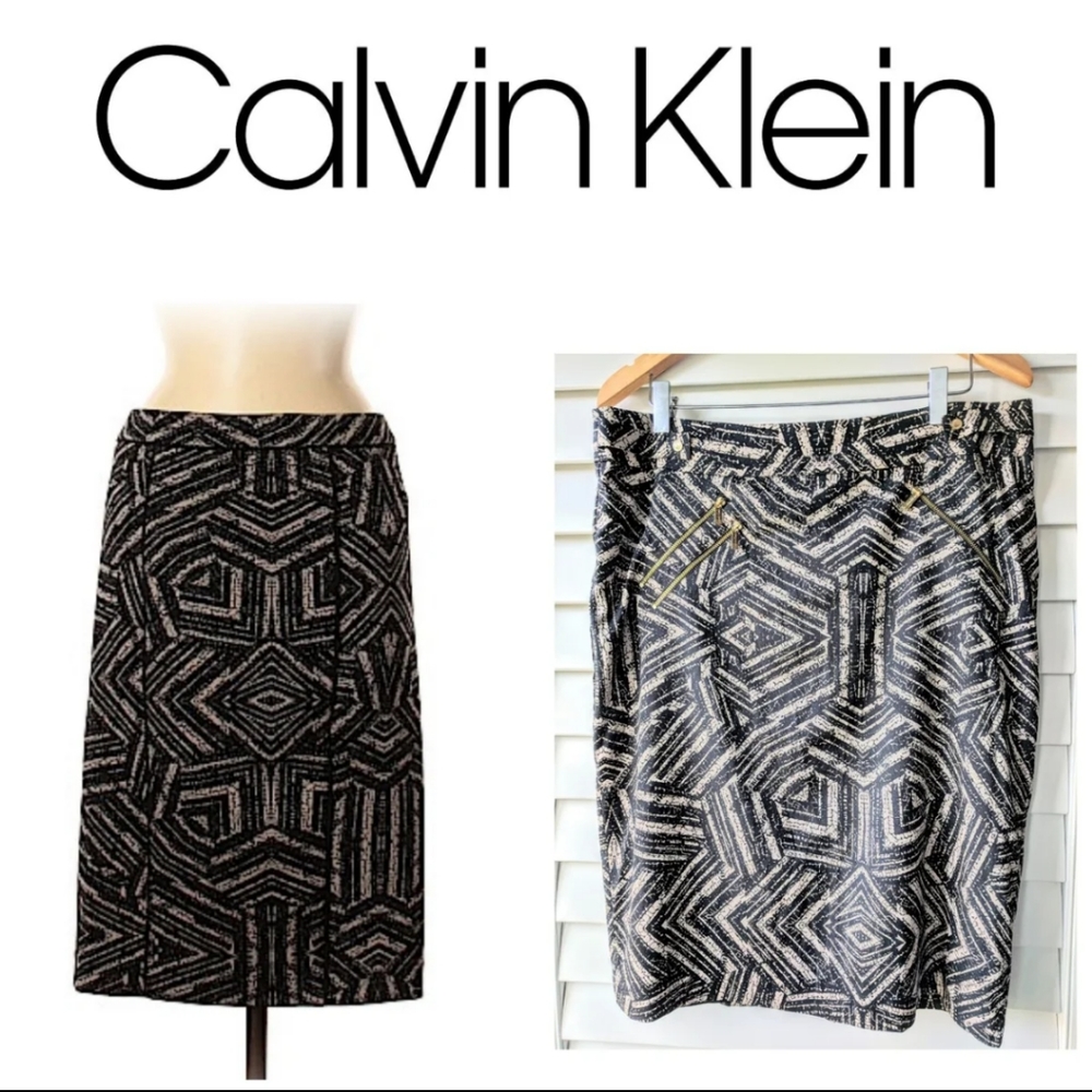 Calvin Klein Zipper front Pencil Skirt